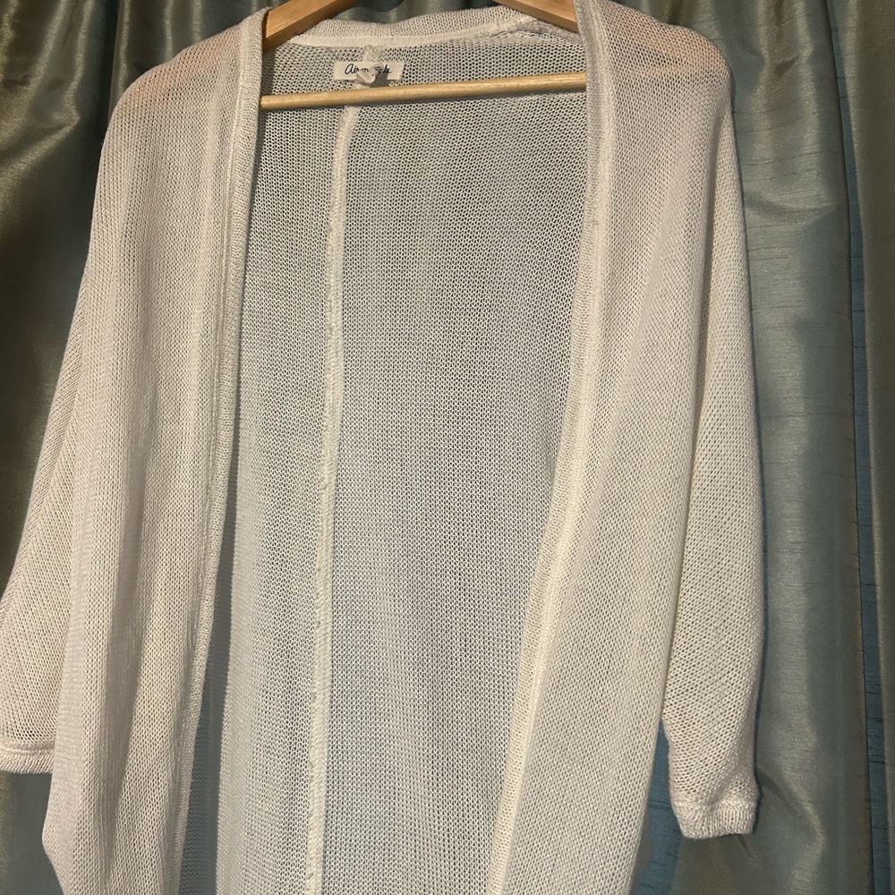 Aeropostale Light Gray Open-Front Cardigan